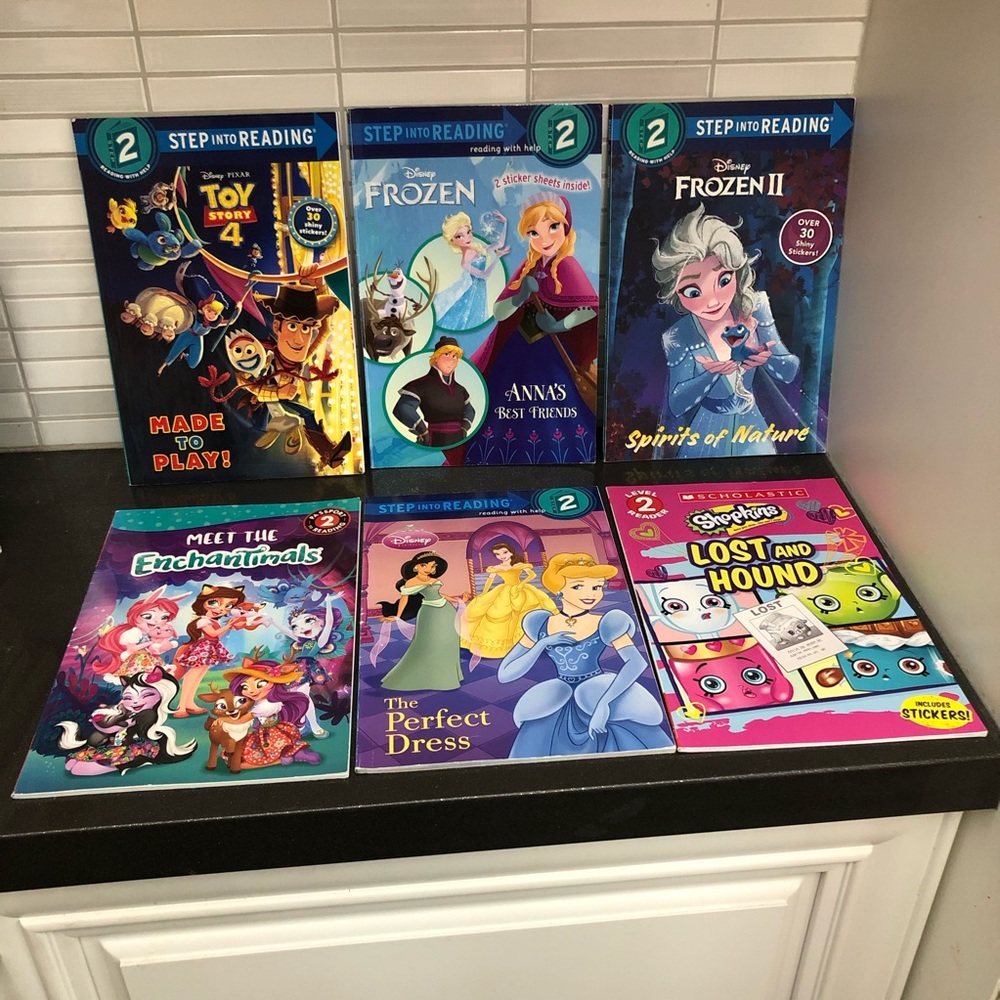 Disney Step into Reading Book Set - Frozen, Toy Story, Enchantimals